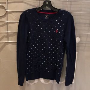 U.S. Polo Assn. Navy Crew and Scoop Neck Sweater
